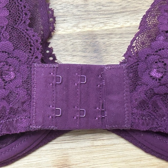 Aubade Paris Comfort Underwire Triangle Lace Bra Adjustable Lightly Lined Sz 30 - Picture 6 of 12
